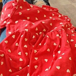 Carter's Red Heart Print Casual Dress